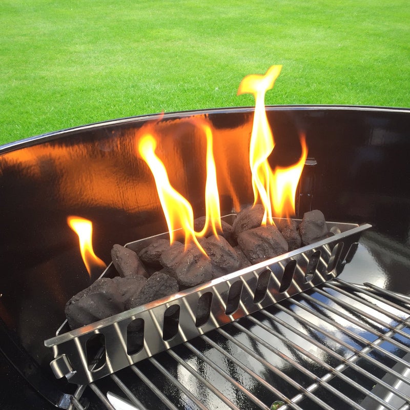 GRILLVANA Stainless Steel Charcoal Basket- BBQ Grilling Accessories for Grills and 22â€ Kettles- Heavy Duty Char-Basket for Briquette, Wood Chips- Charcoal Grill Accessories (Set of 2) - Image 5